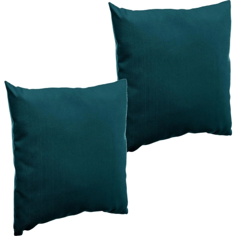 Set van 4x stuks bank/sier/tuin kussens voor binnen en buiten in de kleur emerald groen 40 x 40 x 10 -