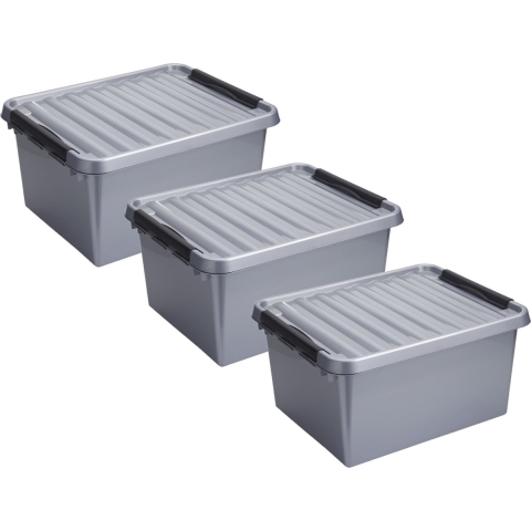 5x stuks opberg box/opbergdoos 36 liter 50 x 40 x 26 cm kunststof -