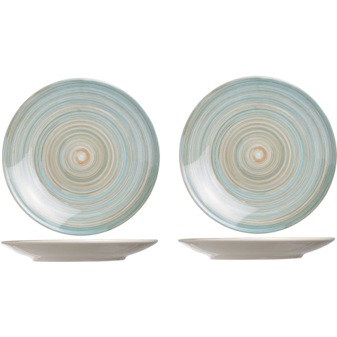 4x stuks diner bord Turbolino blauw 27 cm -