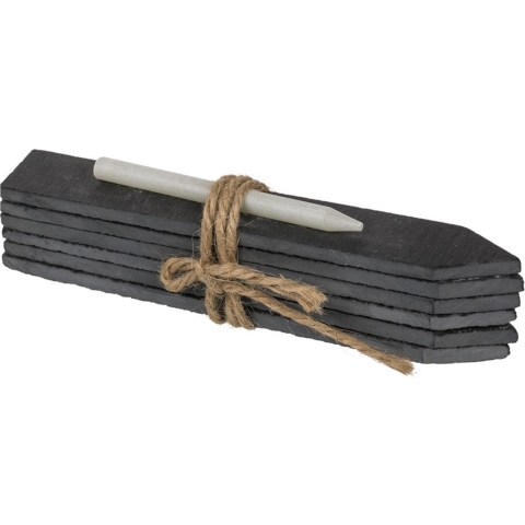 Set van 36x stuks leisteen moestuin/kruidentuin/groententuin labels stekers 15 cm -