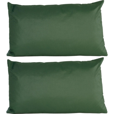 4x Bank/sier kussens voor binnen en buiten in de kleur donkergroen 30 x 50 cm -
