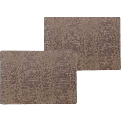 10x stuks stevige luxe Tafel placemats Coko bruin 30 x 43 cm -