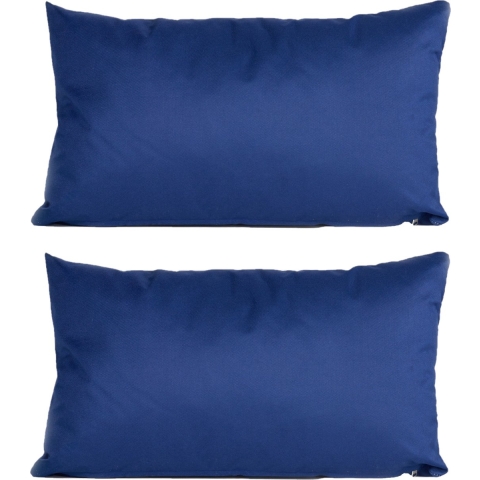 4x stuks bank/sier kussens voor binnen en buiten in de kleur navy 30 x 50 cm Tuinkussens voor buiten -