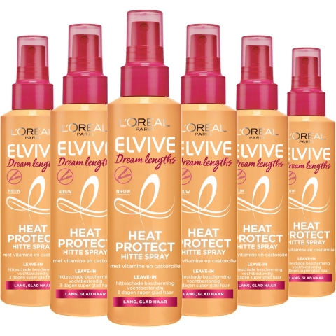 6x L'Oréal Elvive Dream Lengths Heat Spray 150 ml