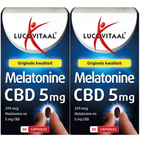 2x Lucovitaal Melatonine CBD 5mg 30 tabletten