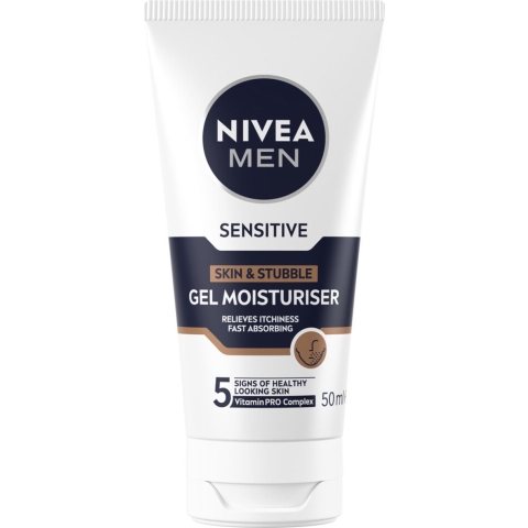 3x Nivea Men Sensitive Skin&Stubble Moisturizer Gezichtsgel 50 ml