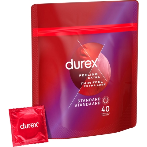 Durex Condooms Thin Feel met Extra Glijmiddel 40 stuks