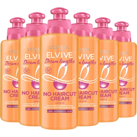 6x L'Oréal Elvive Dream Lengths No Haircut Cream 200 ml