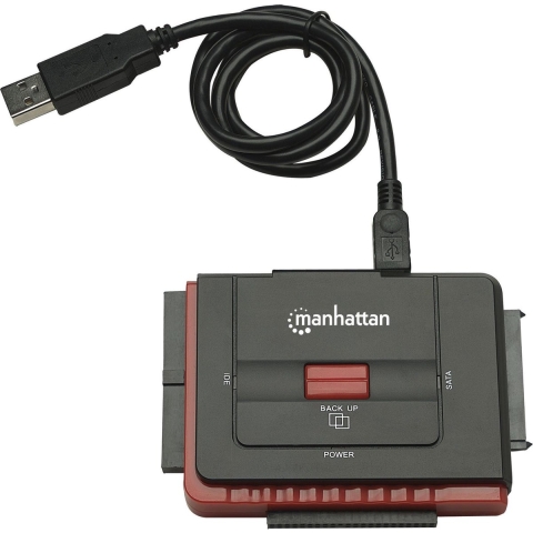 Manhattan HDD Adapter [1x USB-A 2.0 stekker - 1x SATA-bus 7-polig, IDE-bus 40-polig] Adapter 0.76 m