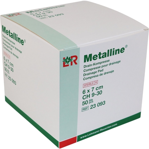 Metalline Steriel kompres Drainage 6 cm x 7 cm | 50 stuks