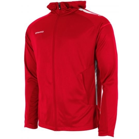 Stanno 408024 First Hooded Full Zip Top - Red-White - L