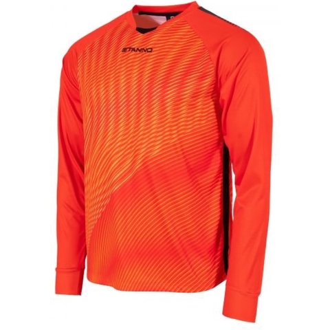 Stanno 415004 Vortex Keeper Shirt Long Sleeve - Orange-Black - 3XL