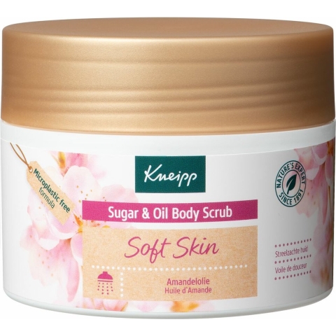 4x Kneipp Soft Skin Sugar Body Scrub Amandel 220 gr