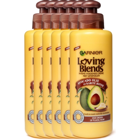 6x Garnier Loving Blends Avocado Olie en Shea Boter Leave-in Crème 200 ml