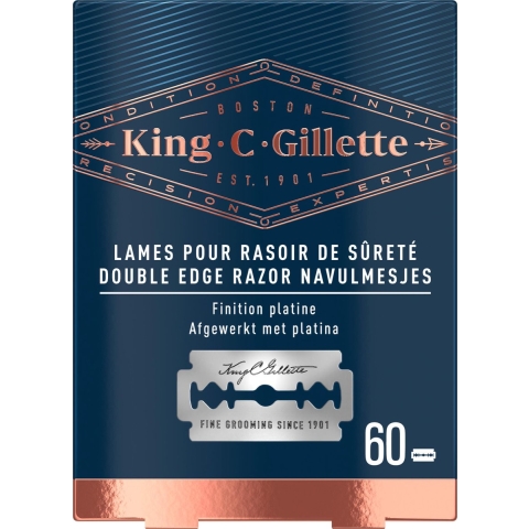 6x King C. Gillette Double Edge Safety Razor Navulling Scheermesjes 10 stuks