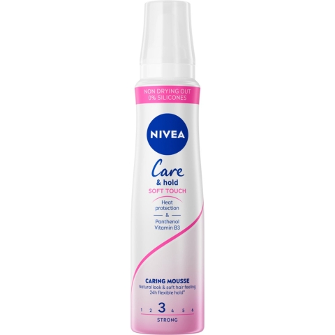 6x Nivea Haarmousse Care&Hold Soft Touch 250 ml
