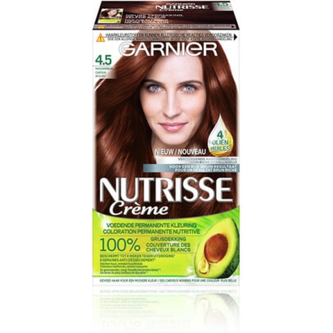3x Garnier Nutrisse Ultra Crème Permanente Haarkleuring 4.5 Mahoniebruin