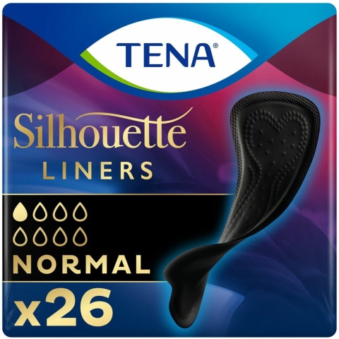 10x TENA Silhouette Pads Black Normal 26 stuks