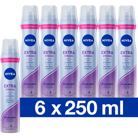 6x Nivea Haarspray Extra Strong 250 ml