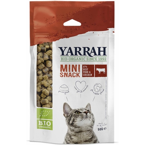 10x Yarrah Bio Kattensnack Mini 50 gr