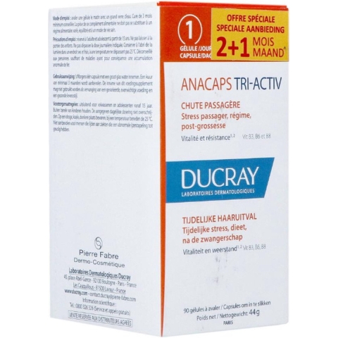 Ducray Anacaps Tri-Activ | 90 capsules PROMO
