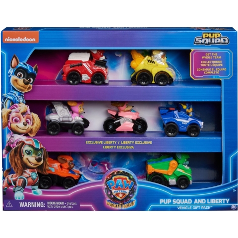 Paw Patrol Mighty Movie Squad Racers 7 Pack