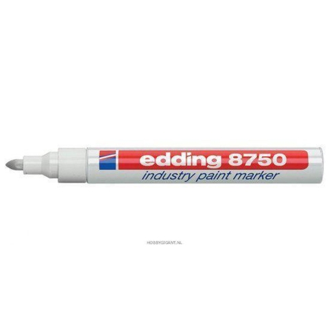 Edding Lakmarker | wit | streepbreedte 2-4 mm ronde punt | 10 stuks - 4-8750049 4-8750049