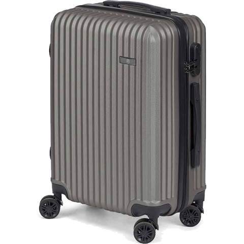 Cabine handbagage reis trolley koffer - zwenkwielen - 57 x 38 x 23 cm - 48 liter - antraciet -