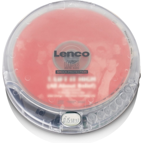 Lenco Draagbare CD-speler met anti-schok Transparant - CD-202TR