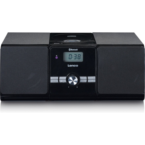 Lenco Micro set met CD/MP3 Bluetooth USB afstandsbediening Zwart - MC-030BK