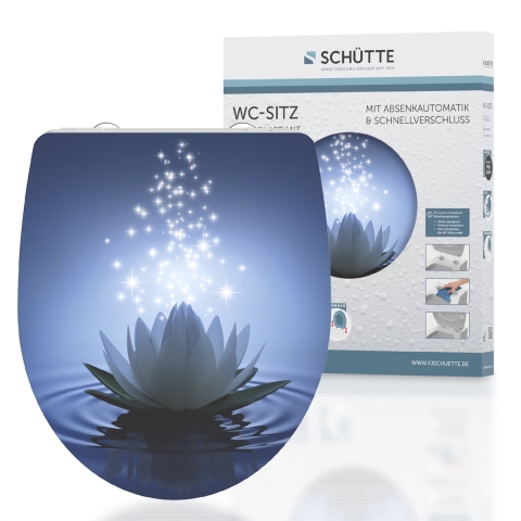 Schutte Duroplast High Gloss WC-bril WATER LILY met soft-close en quick-release
 - 82582 82582