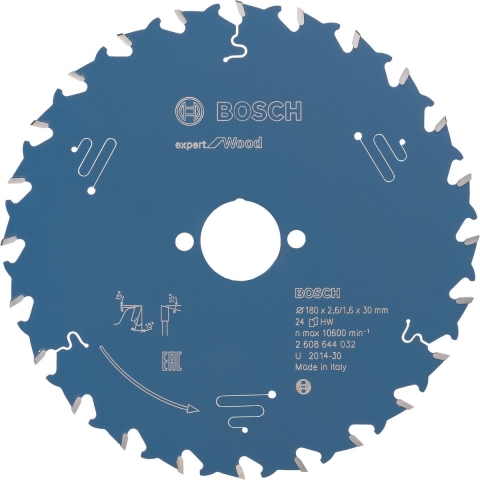 Bosch Accessoires Cirkelzaagblad expert for Wood 180x30x2.6/1.6x24 T - 2608644032