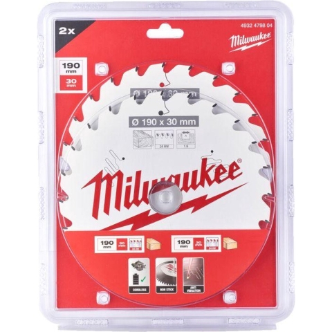 Milwaukee Accessoires Cirkelzaagblad CSB | 165 x 24T | 2 delig - 4932479836