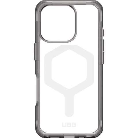 Urban Armor Gear Plyo MagSafe Case Backcover Apple iPhone 16 Pro Ice, Transparant, Wit MagSafe compatible