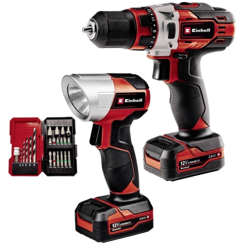 Einhell TE-CD 12/1 Li +22+CL (2x2.0Ah) 4513598 Accu-schroefboormachine 12 V 2 Ah Li-ion Incl. 2 accus, Incl. accessoires