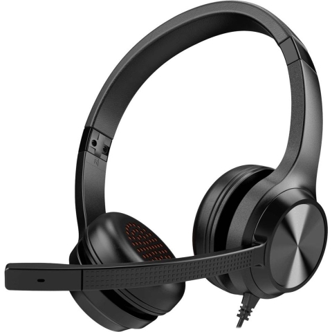 Creative Chat USB, On Ear headset Kabel Stereo Zwart Volumeregeling, Microfoon uitschakelbaar (mute)
