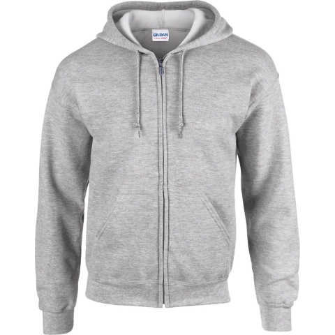 Gildan G18600 Heavy Blend™ Adult Full Zip Hooded Sweatshirt - Sport Grey (Heather) - XXL