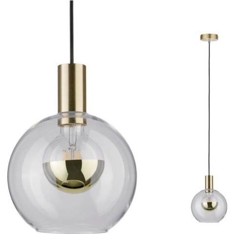Paulmann Esben 79725 Hanglamp LED E27 20 W Transparant, Messing (geborsteld)