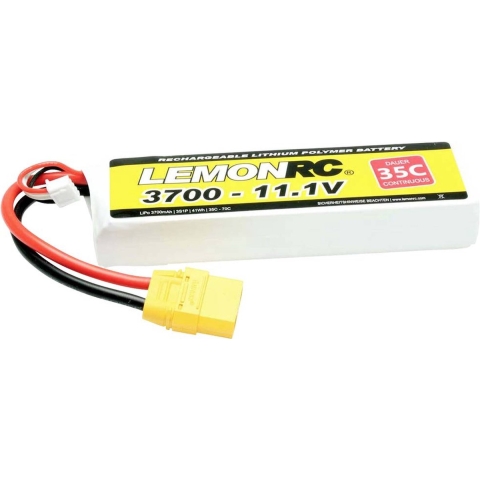LemonRC LiPo accupack 11.1 V 3700 mAh Aantal cellen: 3 35 C Softcase XT90