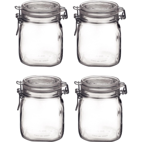 8x Weckpotten/inmaakpotten 750 ml met beugelsluiting -
