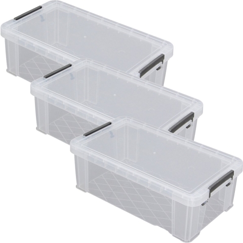 Allstore Opbergbox - 5x stuks - 5,8 liter - Transparant - 35 x 19 x 12 cm -