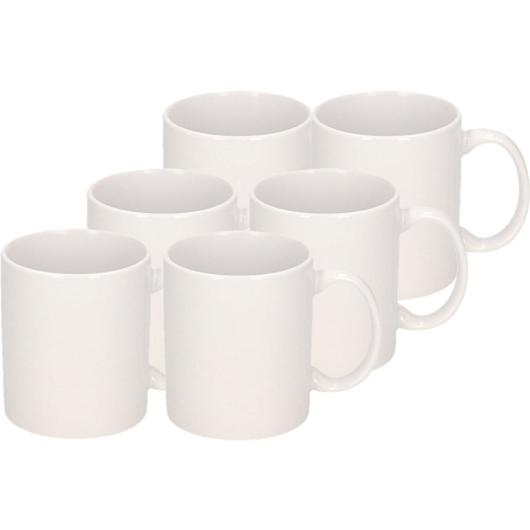 10x Onbedrukte witte mokken 300 ml -
