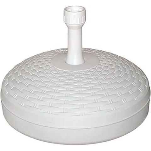 3x Ronde parasolvoet wit rotan kunststof -