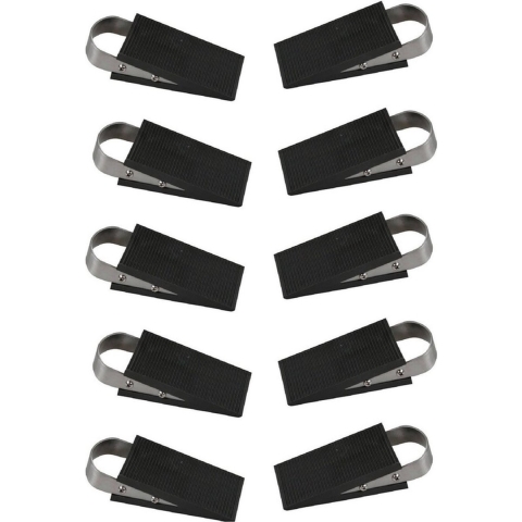 10x Deurstoppers wig rubber / RVS 12,5 cm -