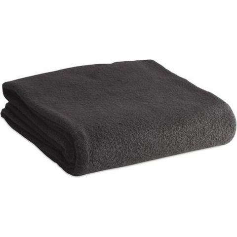 Fleece deken/plaid - 5x - zwart - 120 x 150 cm - Polyester fleece - 180 gram - lekker warm kleedje -