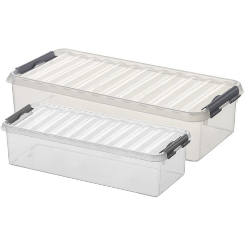 Opberg boxen set van 6x stuks in 3.5L en 6.5L kunststof met deksel -