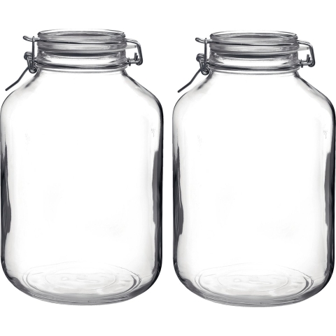 Set van 3x stuks weckpotten/inmaakpotten 5 liter met beugelsluiting -