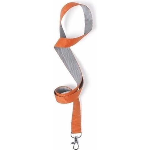 40 keycords oranje/grijs 2 x 50 cm -