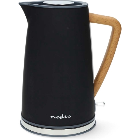 Nedis Waterkoker | 1.7 l | Soft-Touch | Zwart | 360 graden draaibaar | Verborgen verwarmingselement | Strix®-controller | Droogkookbeveiliging -