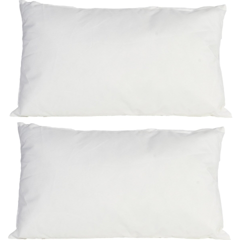 4x Bank/sier kussens voor binnen en buiten in de kleur wit 30 x 50 cm -